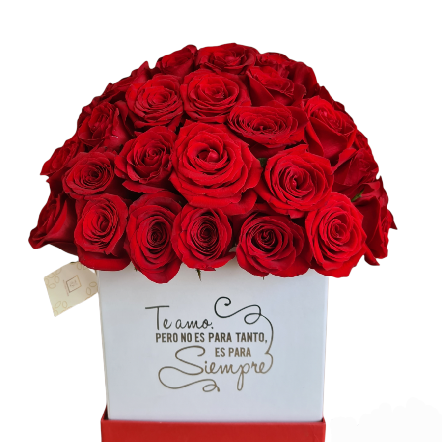 Caja de rosas te amo